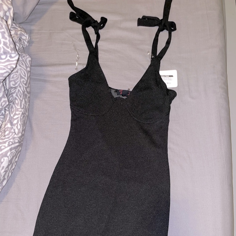 Black mini dress